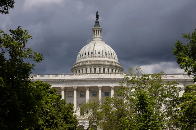 The U.S. Capitol building is seen.