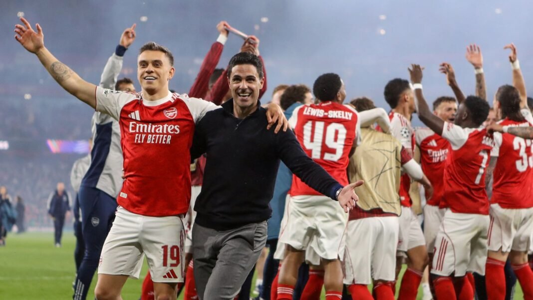 Mikel Arteta celebrated his big night at Arsenal