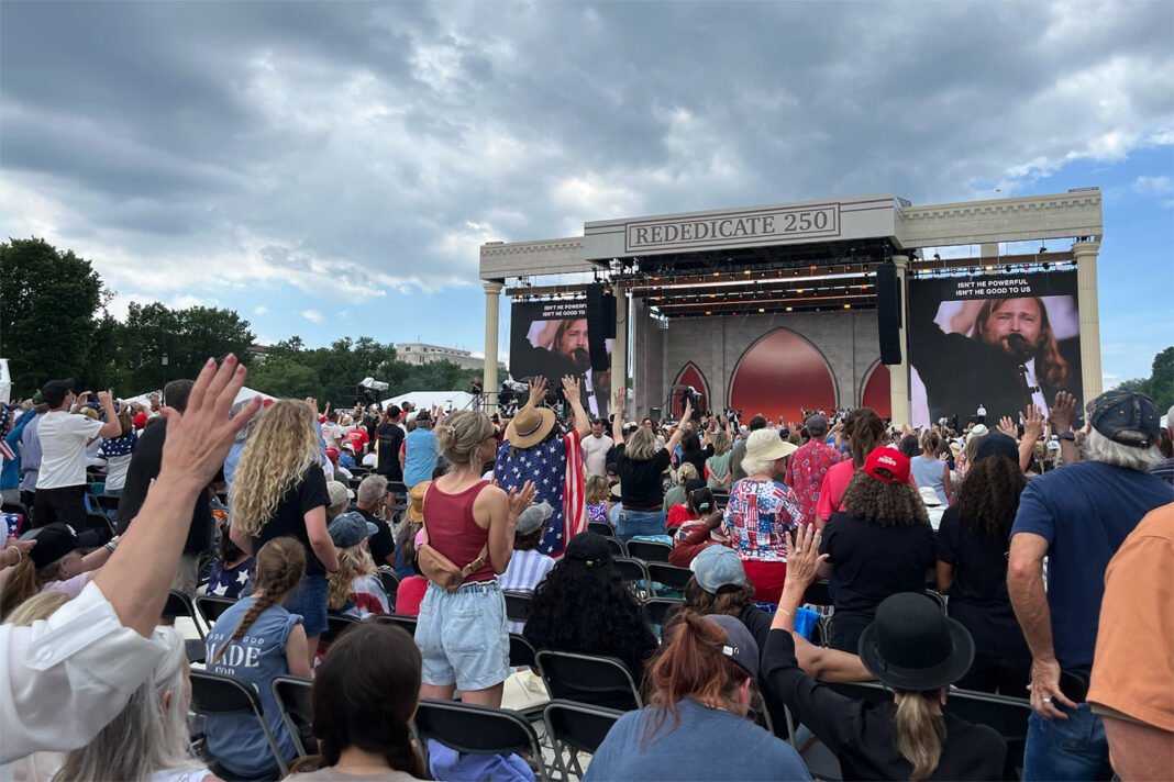 Trump allies lead thousands in prayer to ‘rededicate’ America to Trump allies lead thousands in prayer to ‘rededicate’ America to God on National Mall