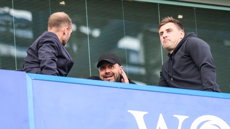 Roberto De Zerbi was spotted at Chelsea's match against Forest on Monday in conversation with members of the club's hierarchy