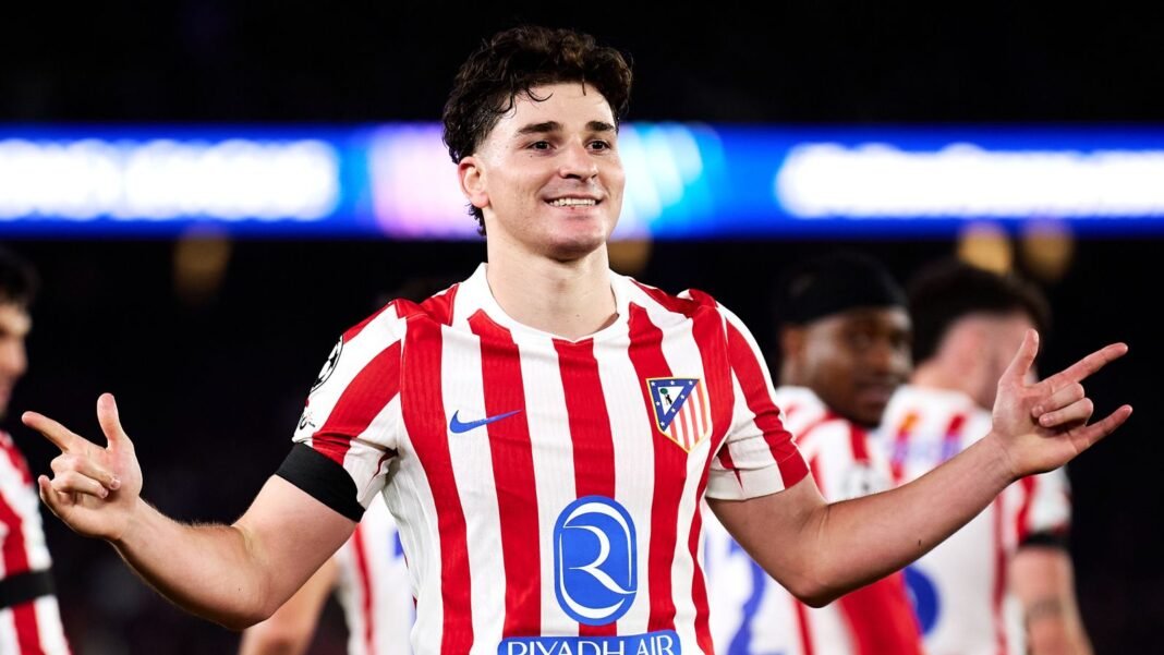 Alvarez wants to leave Atletico Madrid Julian Alvarez celebrates his opener at Camp Nou