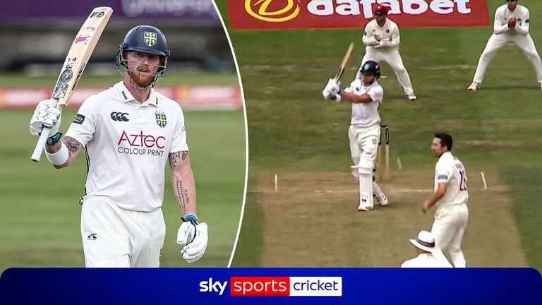 Ben Stokes playing for Durham
