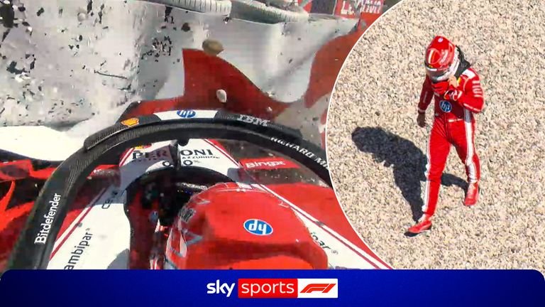CHARLES LECLERC CRASH QUALIFYING 13 JUN