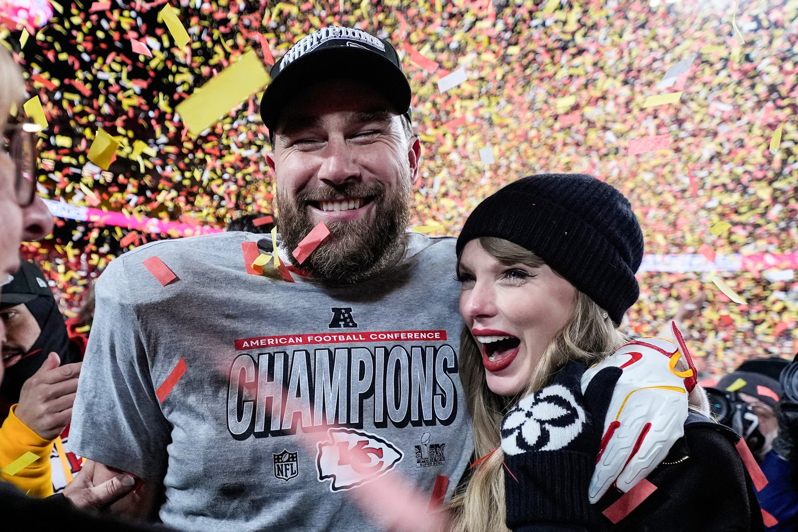 Travis Kelce and Taylor Swift have over a thousand wedding guests at their Friday nuptials at Madison Square Garden