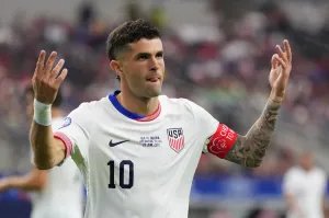 25 Hottest Soccer Stars at the 2026 World Cup: Rodrigo De Paul, Jude Bellingham, Christian Pulisic and More 5 ARLINGTON, TEXAS - JUNE 23: Christian Pulisic of United States reacts during the CONMEBOL Copa America 2024 Group C match between United States and Bolivia at AT&T Stadium on June 23, 2024 in Arlington, Texas. (Photo by Sam Hodde/Getty Images)