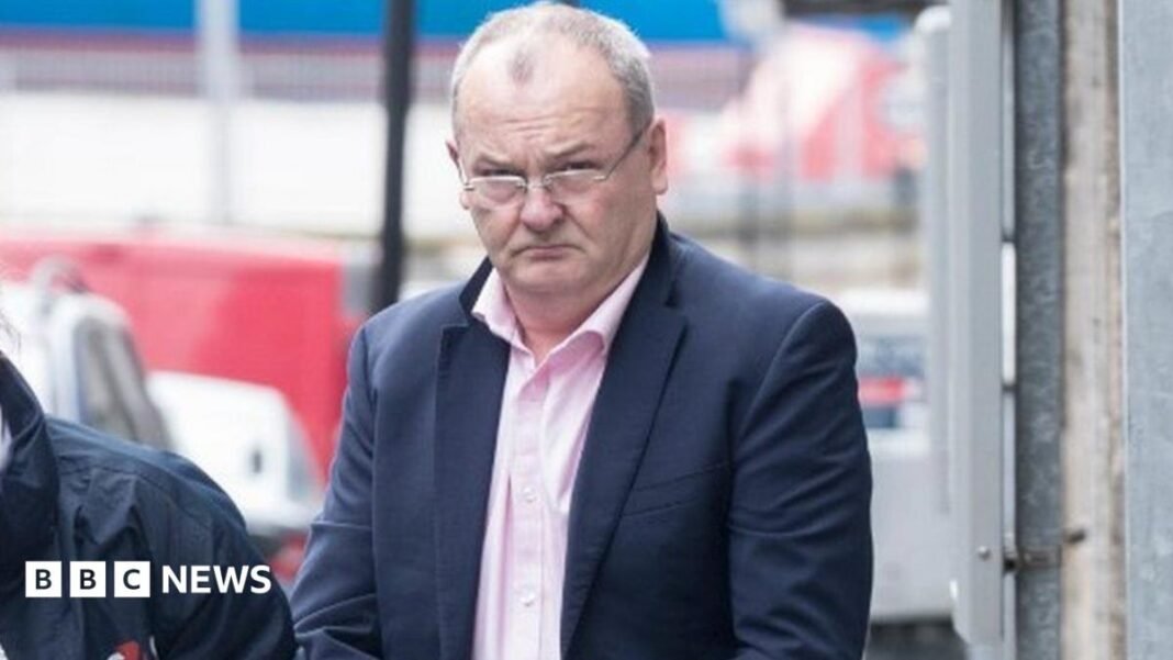 Gangland hitman who threw acid at Scottish Conservative leader is A man with thin greying hair and glasses in a pink shirt and dark blue suit