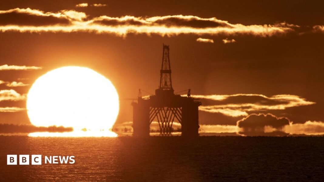 Is Burnham promising a new dawn for North Sea oil Graphic representing sunshine with blue sky behind