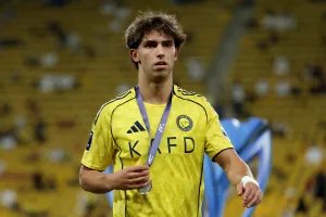 25 Hottest Soccer Stars at the 2026 World Cup: Rodrigo De Paul, Jude Bellingham, Christian Pulisic and More 47 RIYADH, SAUDI ARABIA - MAY 16: Joao Felix of Al Nassr with his runners up medal following the AFC Champions League 2 Final between Al Nassr and Gamba Osaka at King Saud University Stadium on May 16, 2026 in Riyadh, Saudi Arabia. (Photo by Yasser Bakhsh/Getty Images)