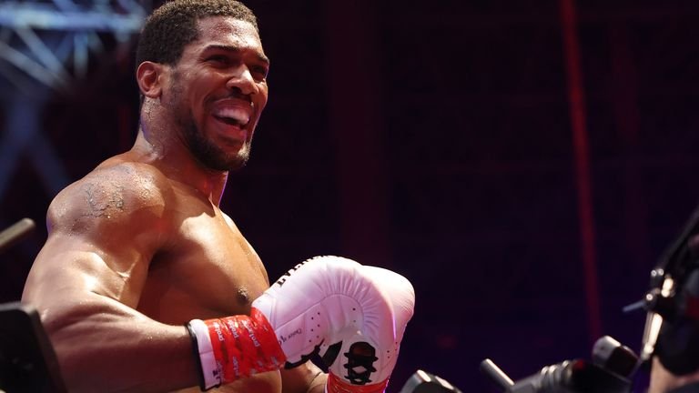 Joshua devotes win to late friends as 'lovely treat' of Fury fight looms 1 Anthony Joshua celebrates after he knocked out Kristian Prenga in the second round