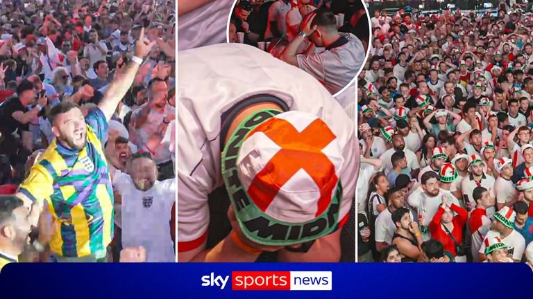England fans react to defeat.