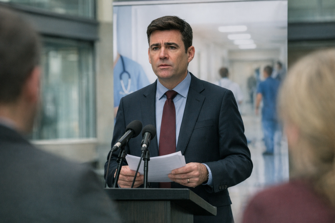 Burnham to put detailed care plan to voters after warning over NHS strain