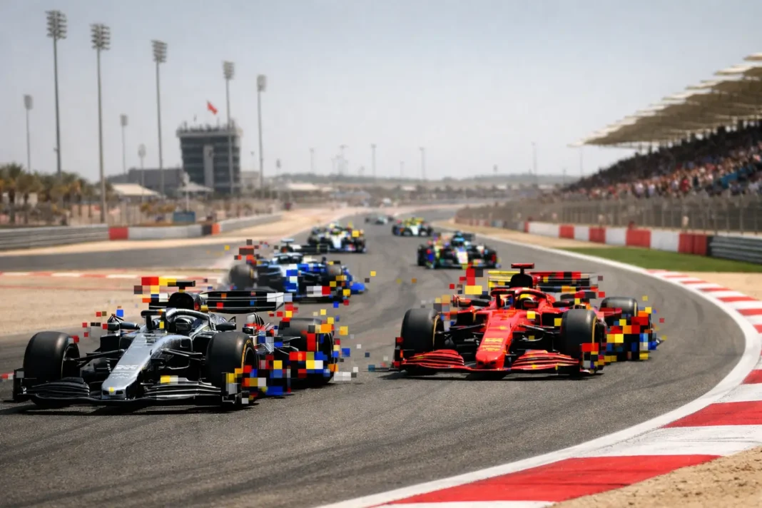 Drivers bemused as software glitch turns race into 'Lego' spectacle